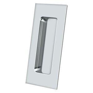 Deltana Architectural Hardware Flush Pull, Rectangular, HD, 4" x 1-7/8" x 7/16", Solid Brass