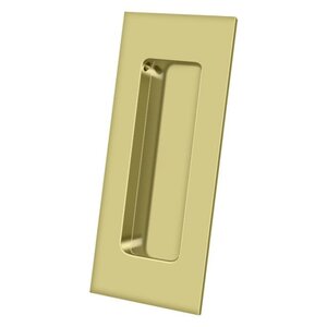 Deltana Architectural Hardware Flush Pull, Rectangular, HD, 4" x 1-7/8" x 7/16", Solid Brass