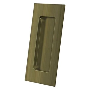 Deltana Architectural Hardware Flush Pull, Rectangular, HD, 4" x 1-7/8" x 7/16", Solid Brass