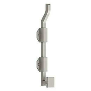 DELTANA DOOR HARDWARE 10" Modern Offset Surface Bolt, HD, Solid Brass