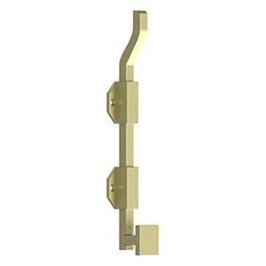 DELTANA DOOR HARDWARE 10" Modern Offset Surface Bolt, HD, Solid Brass
