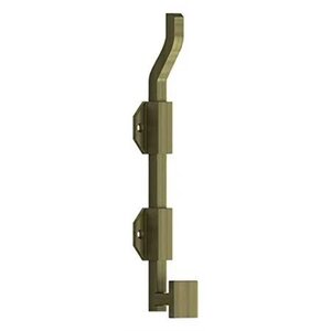 DELTANA DOOR HARDWARE 10" Modern Offset Surface Bolt, HD, Solid Brass