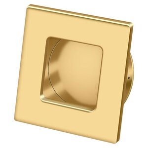 Deltana Architectural Hardware Flush Pull, Square, HD, 2-3/4" x 2-3/4", Solid Brass