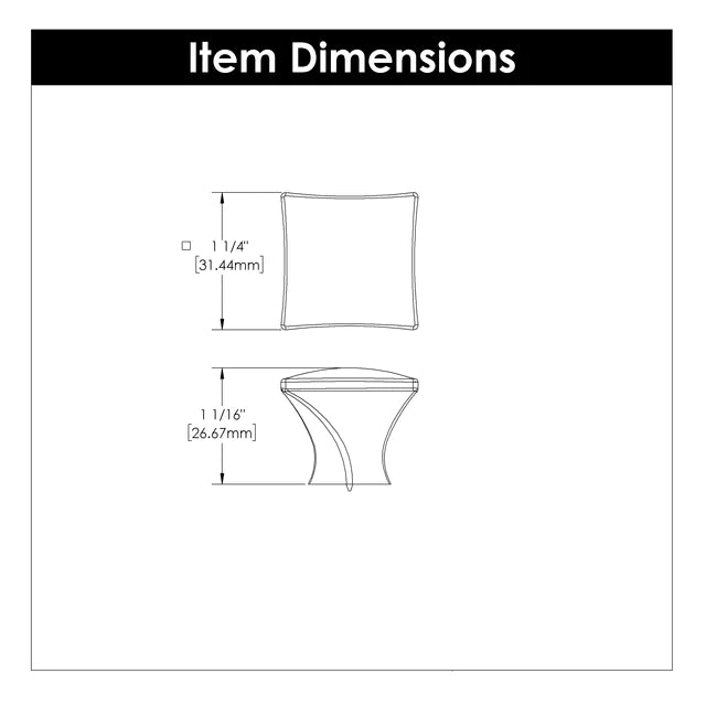 Hickory Hardware 1-1/4 inch (32mm) Twist Cabinet Knob