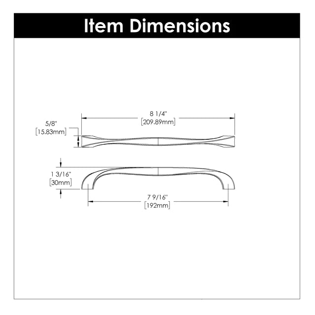 Hickory Hardware 7-9/16 inch (192mm) Twist Pull