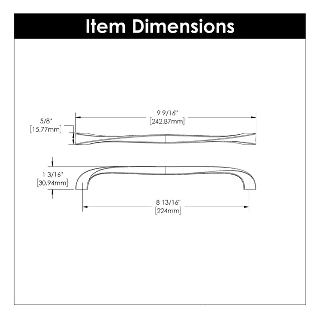 Hickory Hardware 8-13/16 inch (224mm) Twist Pull