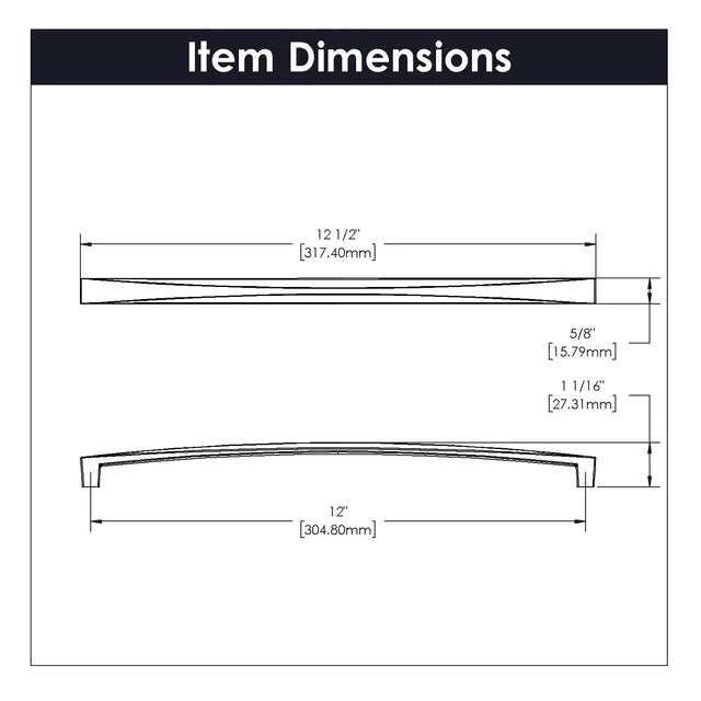 Hickory Hardware 12 inch (305mm) Crest Cabinet Pull