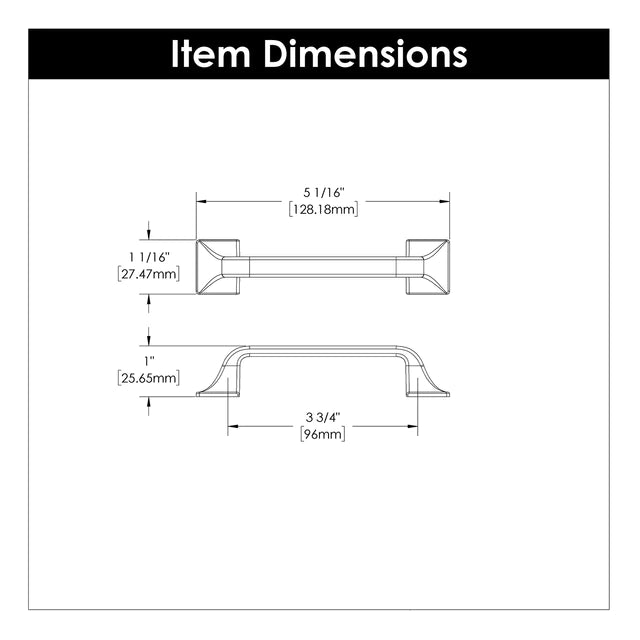 Hickory Hardware 3-3/4 inch (96mm) Forge Cabinet Pull