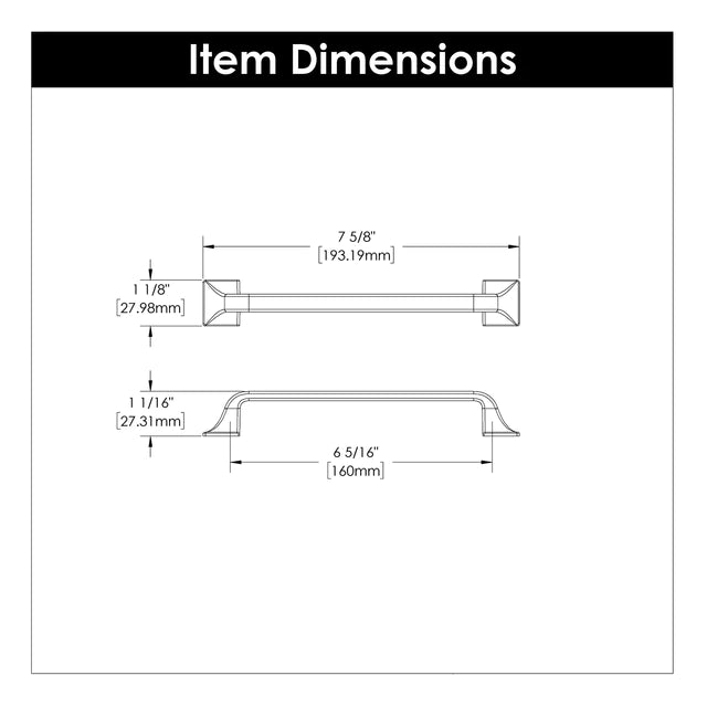 Hickory Hardware 6-5/16 inch (160mm) Forge Cabinet Pull