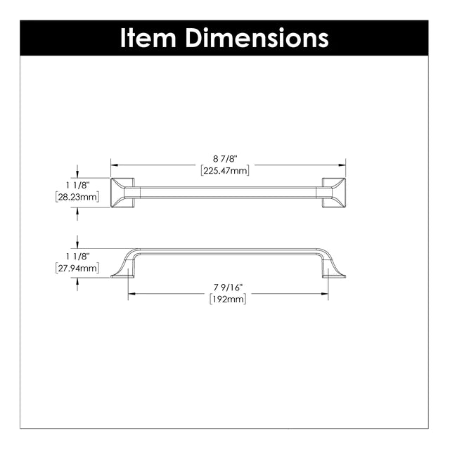 Hickory Hardware 7-9/16 inch (192mm) Forge Cabinet Pull