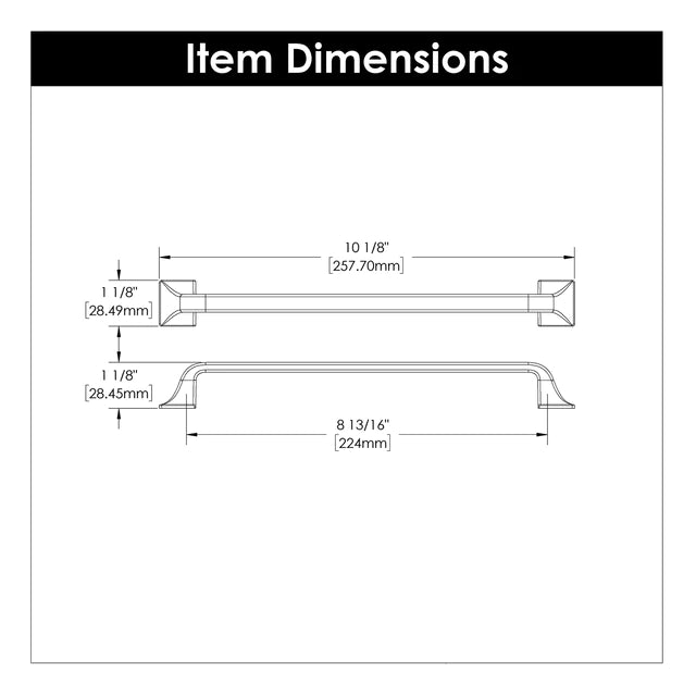 Hickory Hardware 8-13/16 inch (224mm) Forge Cabinet Pull