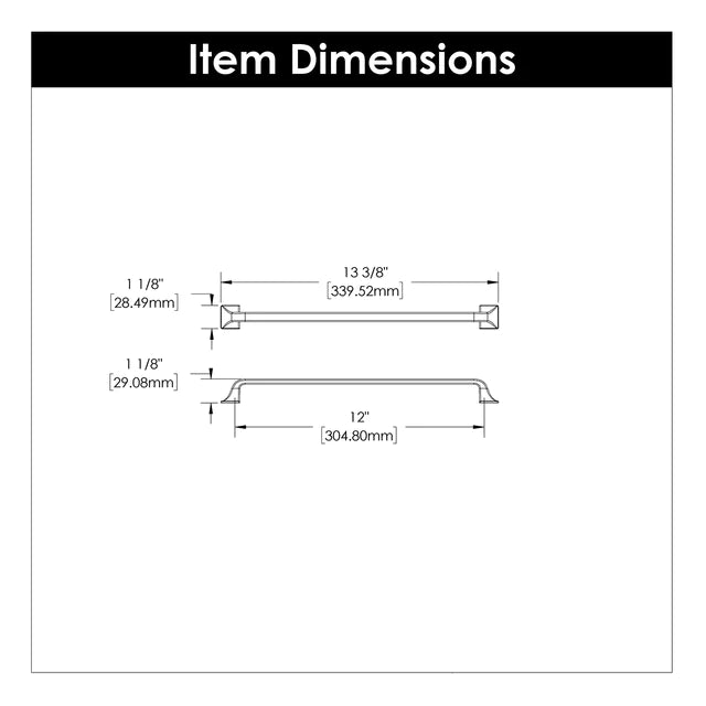 Hickory Hardware 12 inch (305mm) Forge Cabinet Pull