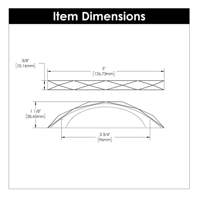 Hickory Hardware 3-3/4 inch (96mm) Karat Pull