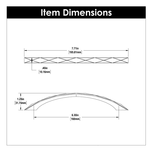 Hickory Hardware  6-5/16 inch (160mm) Karat Pull