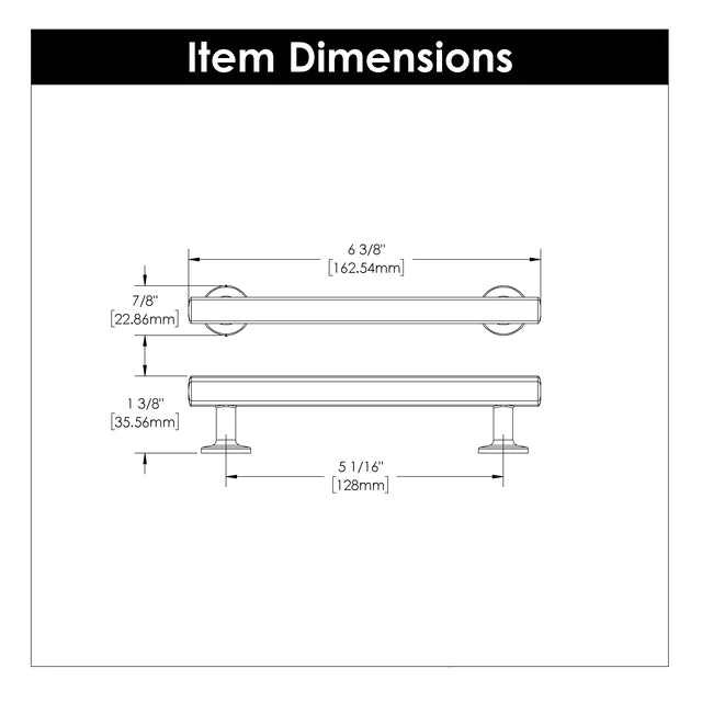 Hickory Hardware 5-1/16 inch (128mm) Woodward Cabinet Pull