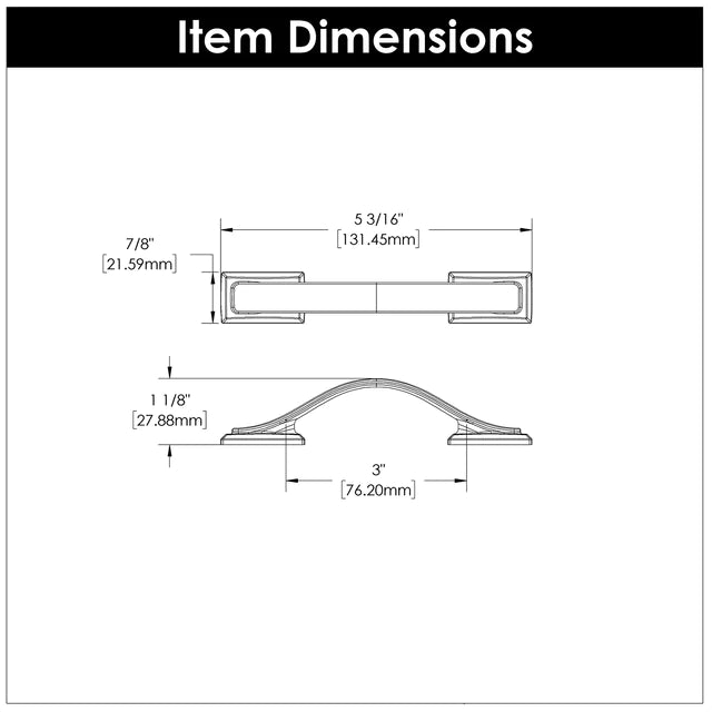 Hickory Hardware 3 inch (76mm) Dover Pull