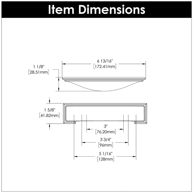 Hickory Hardware 3-in, 3-3/4 inch (96mm) & 5-1/16 inch (128mm) Dover Cup Pull