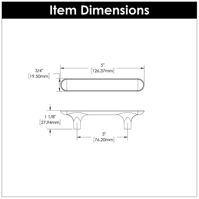 Hickory Hardware 3 Inch (76mm) Center to Center Maven Pull