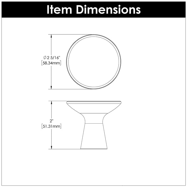 Hickory Hardware 2-5/16 inch (75mm) Maven Knob