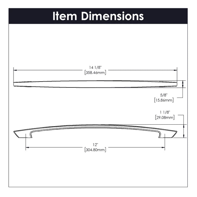 Hickory Hardware 12 inch (305mm) Velocity Cabinet Pull