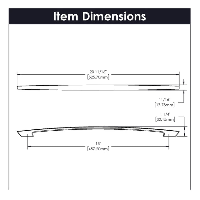 Hickory Hardware 18 inch (457mm) Velocity Cabinet Pull