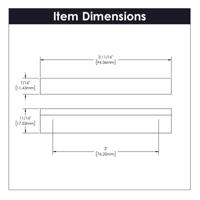 Hickory Hardware 3 inch (76mm) Streamline Cabinet Pull