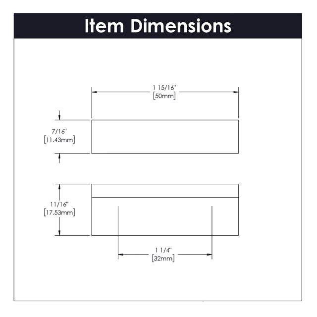 Hickory Hardware 1-1/4 inch (32mm) Streamline Cabinet Pull