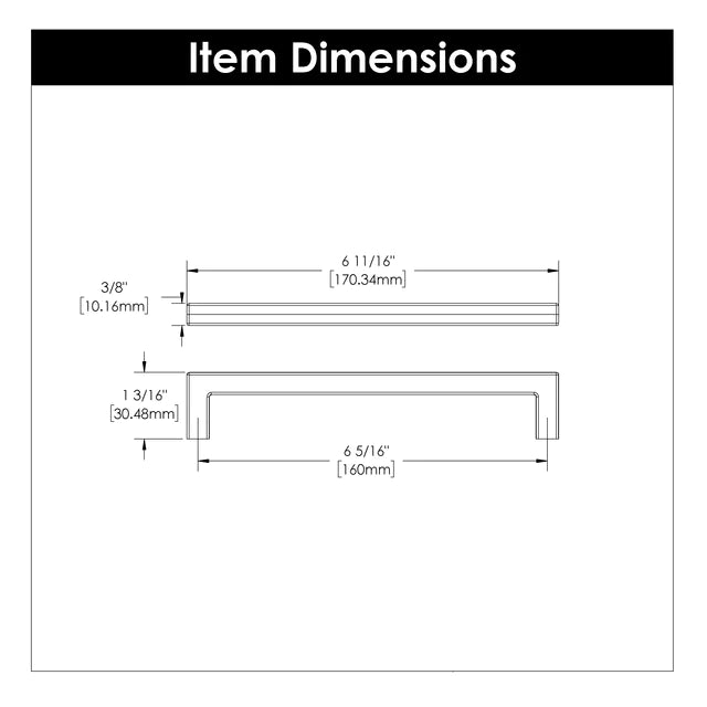 Hickory Hardware 6-5/16 inch (160mm) Skylight Cabinet Pull