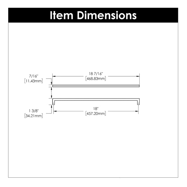 Hickory Hardware 18 inch (458mm) Skylight Cabinet Pull