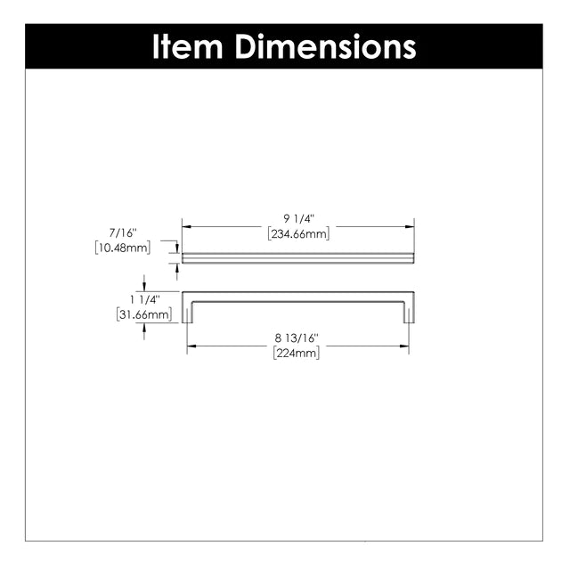 Hickory Hardware 8-13/16 inch (224mm) Skylight Cabinet Pull