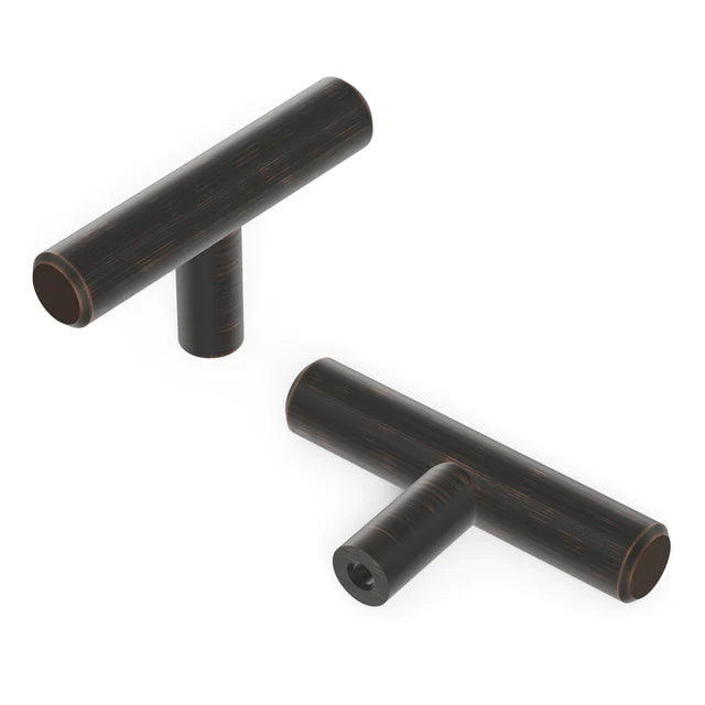 Hickory Hardware 2-3/8 inch (60mm) Bar Pull T-Knob Cabinet Knob Hardware