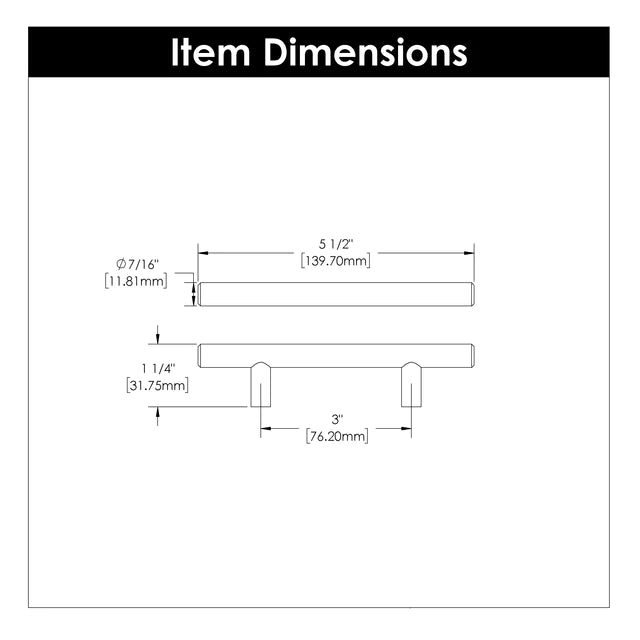 Hickory Hardware 3 inch (76mm) Center to Center Bar Pull Cabinet Pull