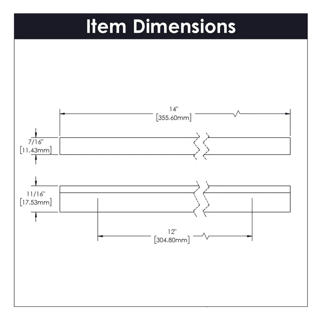 Hickory Hardware 12 inch (305mm) Streamline Cabinet Pull