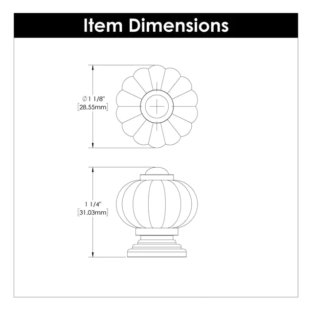 Hickory Hardware 1-1/8 inch (29mm) Crystal Palace Cabinet Knob