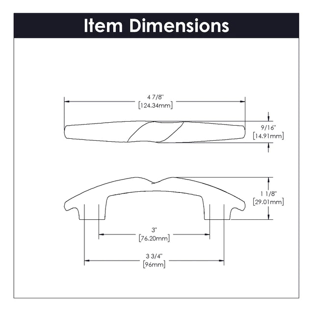 Hickory Hardware 3 inch (76mm) and 3-3/4 inch (96mm) Serendipity Cabinet Pull