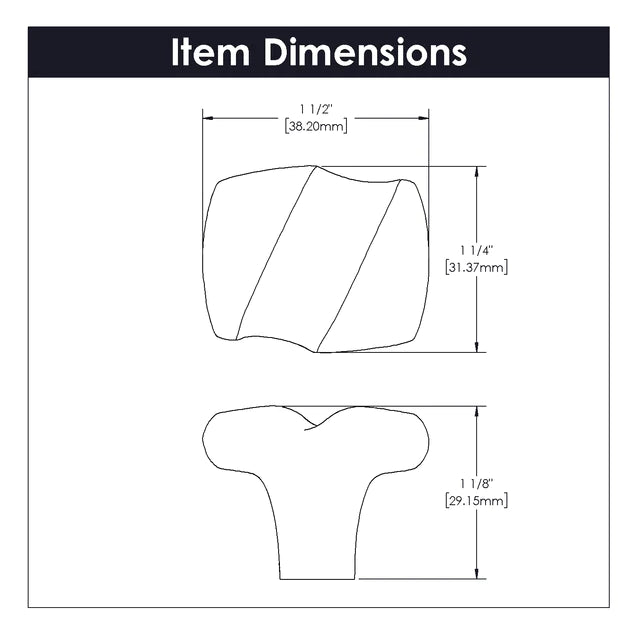 Hickory Hardware 1-1/2 inch (38mm) Serendipity Cabinet Knob