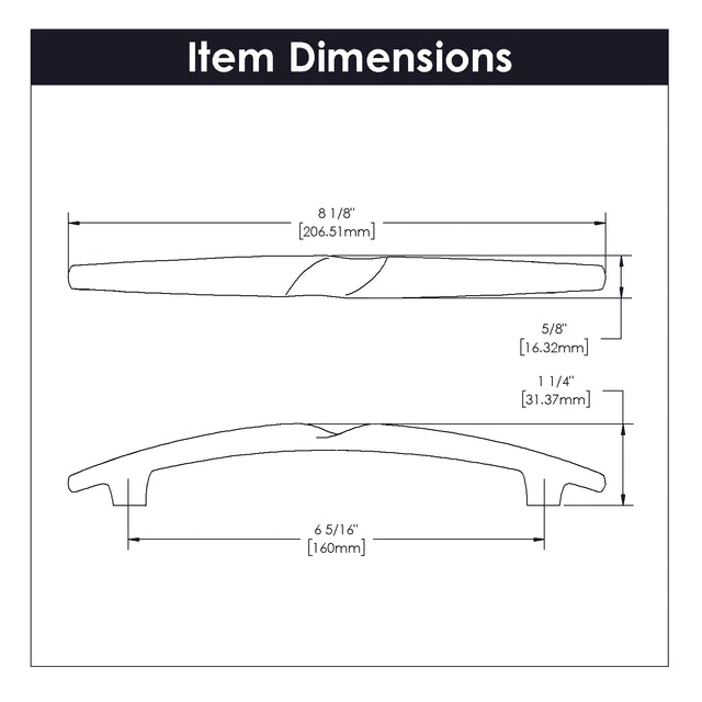 Hickory Hardware 6-5/16 inch (160mm) Serendipity Cabinet Pull