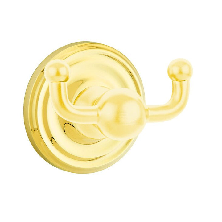 Traditional Brass Collection Small Regular Double Hook  by Emtek