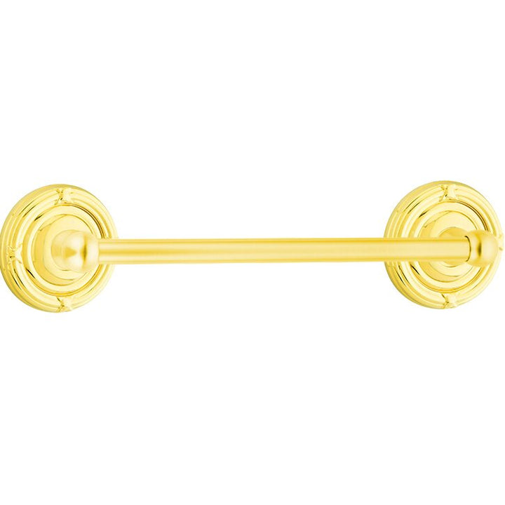 Traditional Brass Collection 18" Single Towel Bar with Ribbon & Reed Rose by Emtek
