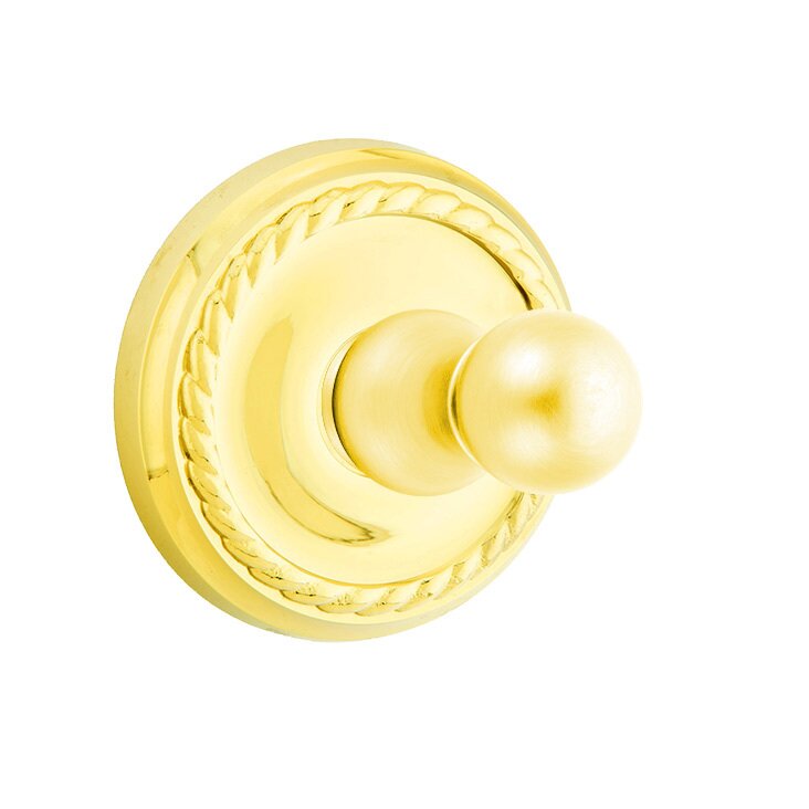 Traditional Brass Collection Rope Single Hook by Emtek