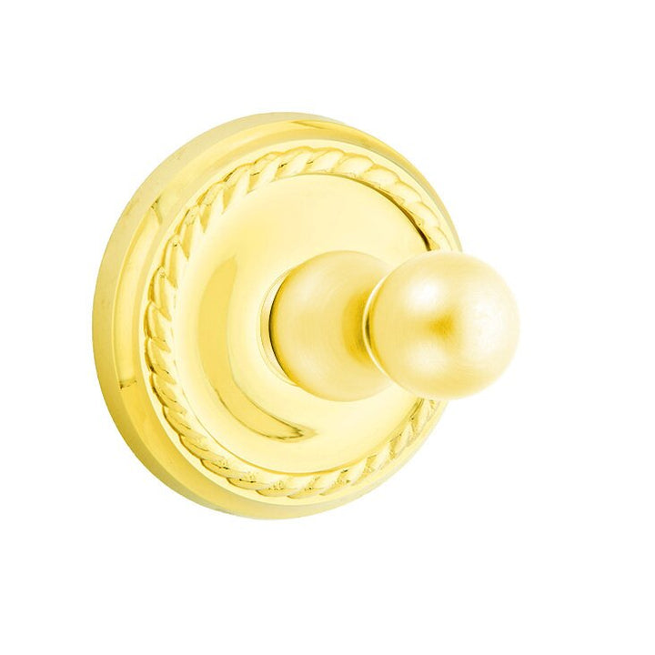 Traditional Brass Collection Rope Single Hook by Emtek