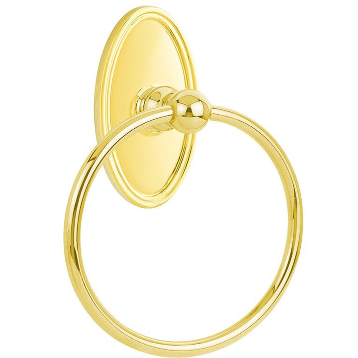 Traditional Brass Collection Oval Towel Ring  by Emtek