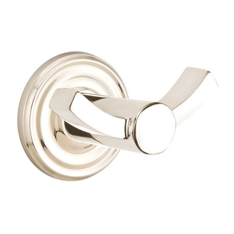 Modern Brass Collection Small Regular Double Hook by Emtek