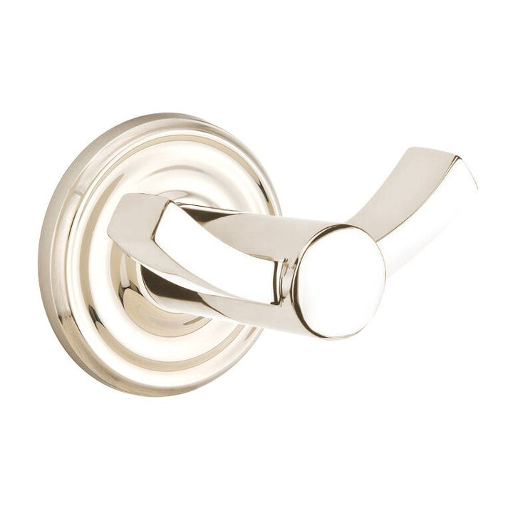 Modern Brass Collection Small Regular Double Hook by Emtek