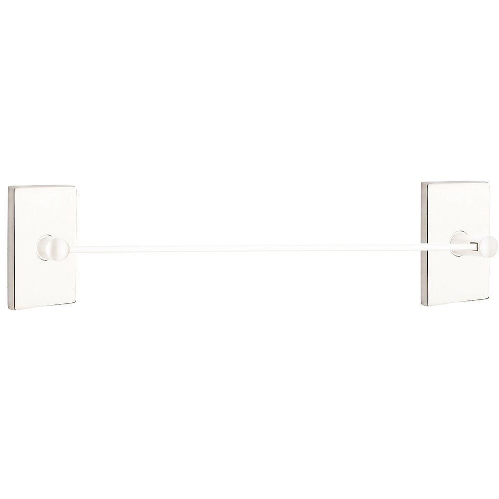 Modern Brass Collection Modern Rectangular 18" Single Towel Bar by Emtek