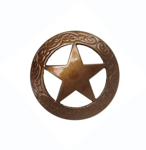 Buck Snort Lodge Decorative Hardware Filigree Star Round Cabinet Knob