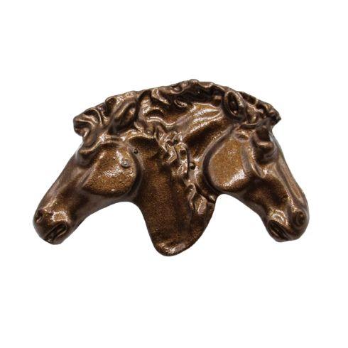 Buck Snort Lodge Cabinet Knobs and Pulls - Dual Horse Heads