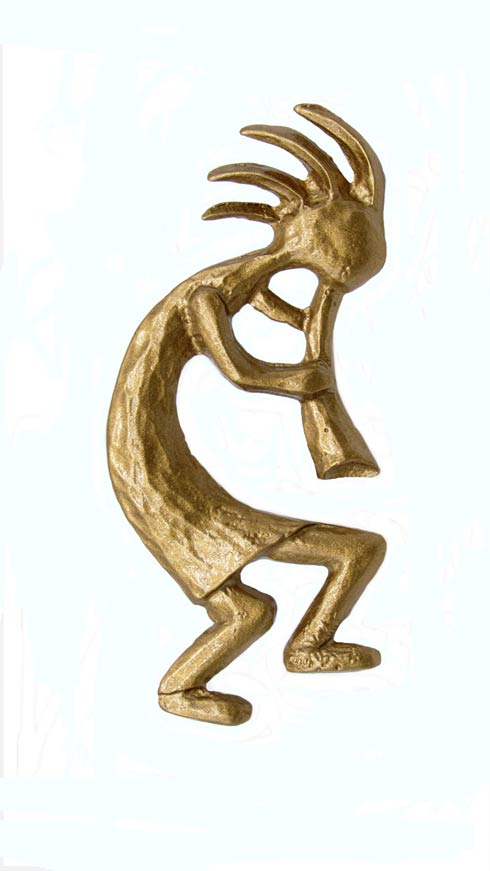 Buck Snort Lodge Hardware Kokopelli Cabinet Knob Facing Right