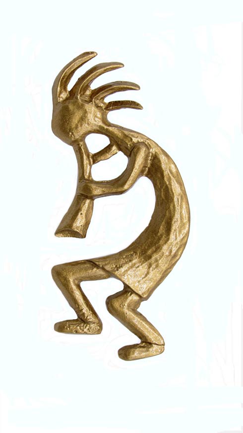 Buck Snort Lodge Hardware Kokopelli Cabinet Knob Facing Left