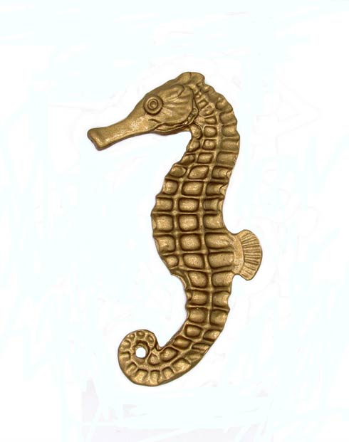 Buck Snort Lodge Decorative Hardware Large Seahorse Cabinet Knob Facing Left